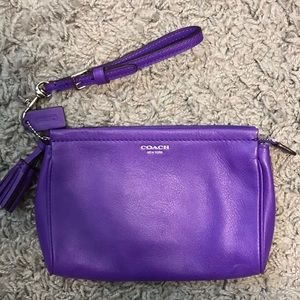 Purple Coach Large Wristlet